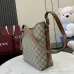 Gucci Beige/Ebony GG Supreme Canvas Bucket Bag with Brown Leather Trim and Adjustable Strap 848881 #A58344