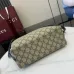 Gucci Beige/Ebony GG Supreme Canvas Bucket Bag with Brown Leather Trim and Adjustable Strap 848881 #A58344