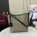 Gucci Beige/Ebony GG Supreme Canvas Bucket Bag with Brown Leather Trim and Adjustable Strap 848881 #A58344