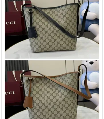 Gucci Beige/Ebony GG Supreme Canvas Bucket Bag with Brown Leather Trim and Adjustable Strap 848881 #A58344 Gucci Beige/Ebony GG Supreme Canvas Bucket Bag with Brown Leather Trim and Adjustable Strap 848881 #A58344