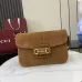 Gucci Brown Suede Horsebit 1955 Shoulder Bag with Gold-Tone Hardware 836890 #A58347