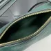 Gucci GG Marmont Half-Moon Shoulder Bag (2 Colors) – Camel Quilted Velvet &amp; Dark Green Leather with Gold-Tone Hardware #A59166