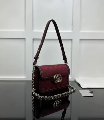Gucci Red GG Canvas Shoulder Bag With Interlocking G Hardware #A50998 Gucci Red GG Canvas Shoulder Bag With Interlocking G Hardware #A50998