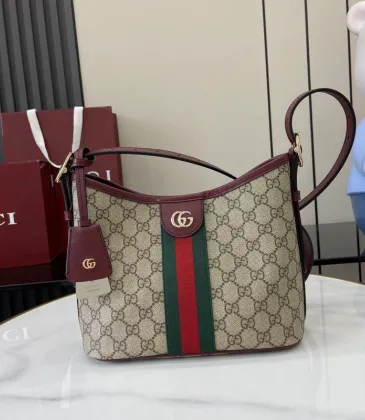 Gucci Inspired GG Monogram Shoulder Bag with Web Stripe & Leather Accents size:23×21×12cm #A53846