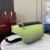 Gucci Lime Green Suede Bumbag with Black Trim and Silver-Tone Zipper 835810 #A58348