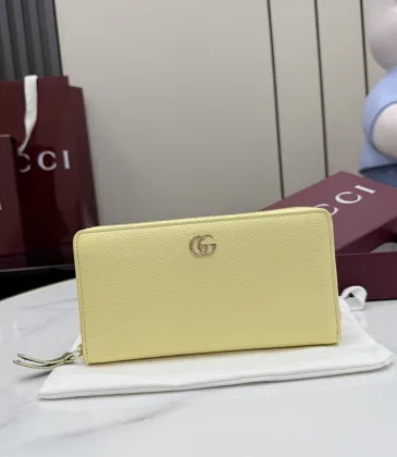 Gucci 456117 GG Marmont Zip Around Wallet - Light Yellow #A60911 Gucci 456117 GG Marmont Zip Around Wallet - Light Yellow #A60911