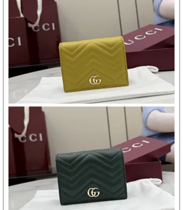 Gucci 466492 GG Marmont Compact Wallet - Dark Green #A60912 Gucci 466492 GG Marmont Compact Wallet - Dark Green #A60912