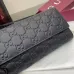 Gucci 847210 GG Embossed Leather Long Flap Wallet Multi Card Slots Clutch Purse #A65972
