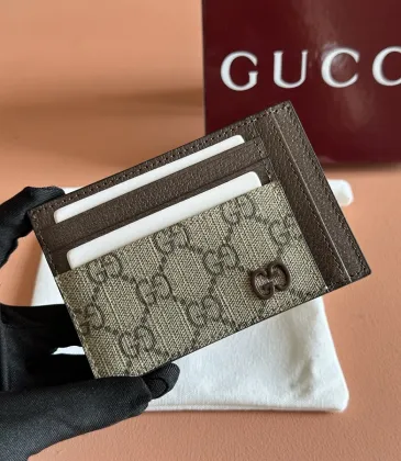 Gucci 856561 Card Case - GG Supreme Canvas & Leather (Black/Beige) #A60530 Gucci 856561 Card Case - GG Supreme Canvas & Leather (Black/Beige) #A60530