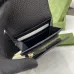 Gucci GG Canvas Compact Wallet with Black Leather Interior, Gold Accents, Classic Pattern &amp; Multiple Card Slots for Women #A56008