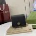 Gucci GG Canvas Compact Wallet with Black Leather Interior, Gold Accents, Classic Pattern &amp; Multiple Card Slots for Women #A56008