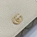 Gucci GG Canvas Compact Wallet with Black Leather Interior, Gold Accents, Classic Pattern &amp; Multiple Card Slots for Women #A56008