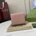 Gucci GG Canvas Compact Wallet with Black Leather Interior, Gold Accents, Classic Pattern &amp; Multiple Card Slots for Women #A56008