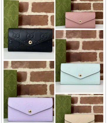 Gucci GG Embossed Leather Envelope Continental Wallet 19×10×3.5cm #A65013