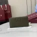 Gucci GG Marmont Full-Zip Wallet – Olive Green Pebbled Leather with Embossed GG Logo #A58785