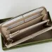 Gucci GG Supreme Leather Trim Zip Around Wallet 19.5×11×3cm #A65012