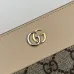 Gucci GG Supreme Leather Trim Zip Around Wallet 19.5×11×3cm #A65012