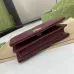 Gucci Quilted Leather Wallets With Double G Hardware In Burgundy And Beige #A52608