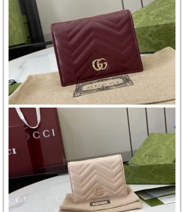 Gucci Quilted Leather Wallets With Double G Hardware In Burgundy And Beige #A52608 Gucci Quilted Leather Wallets With Double G Hardware In Burgundy And Beige #A52608