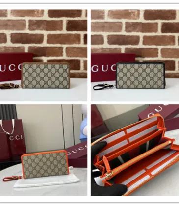 Gucci Zip-Around Wallet with Signature GG Canvas, Orange Trim & Detachable Strap, Stylish & Practical for Everyday Use #A56006 Gucci Zip-Around Wallet with Signature GG Canvas, Orange Trim & Detachable Strap, Stylish & Practical for Everyday Use #A56006