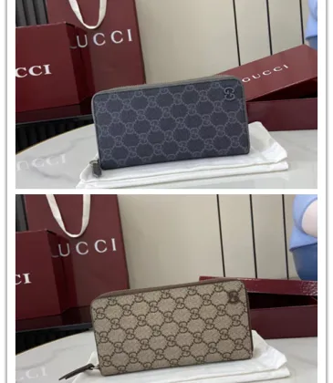 Gucci GG Supreme Canvas Zip Around Wallets In Dual Classic Patterns #A52618 Gucci GG Supreme Canvas Zip Around Wallets In Dual Classic Patterns #A52618