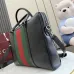 Gucci A0007X GG Supreme Web Stripe Boston Bag Top Handle Detachable Strap Handbag #A65970