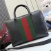 Gucci A0007X GG Supreme Web Stripe Boston Bag Top Handle Detachable Strap Handbag #A65970