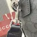 Gucci A0007X GG Supreme Web Stripe Boston Bag Top Handle Detachable Strap Handbag #A65970