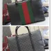Gucci A0007X GG Supreme Web Stripe Boston Bag Top Handle Detachable Strap Handbag #A65970
