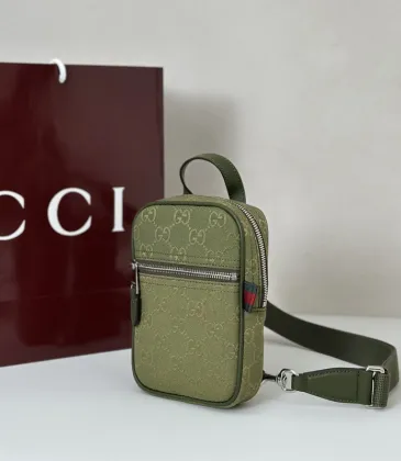 Gucci Green GG Supreme Canvas Crossbody Bag Stylish Compact Accessory size:12×17×4cm #A54122 Gucci Green GG Supreme Canvas Crossbody Bag Stylish Compact Accessory size:12×17×4cm #A54122