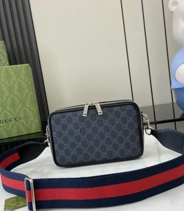 Gucci GG Supreme Canvas Crossbody Bag With Web Stripe Strap #A52612 Gucci GG Supreme Canvas Crossbody Bag With Web Stripe Strap #A52612