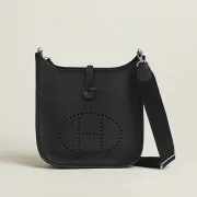 HERMES TAURILLON CLEMENCE EVELYNE III PM BLACK #999928325 HERMES TAURILLON CLEMENCE EVELYNE III PM BLACK #999928325