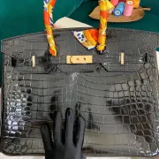 Hermes AAA handbag black #A38478 Hermes AAA handbag black #A38478