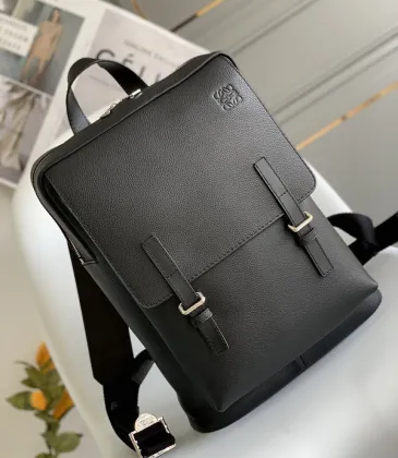 LOEWE Military backpack in soft grained calfskin Anthracite Size:39*28.5*11cm #A49107 LOEWE Military backpack in soft grained calfskin Anthracite Size:39*28.5*11cm #A49107