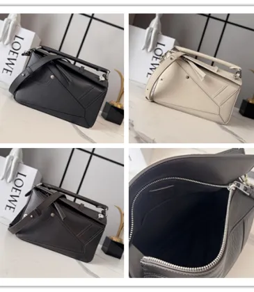 Loewe 052557 Panta Puzzle Bag in Glossy Calfskin Size 24x10.5x16.5CM #A62901