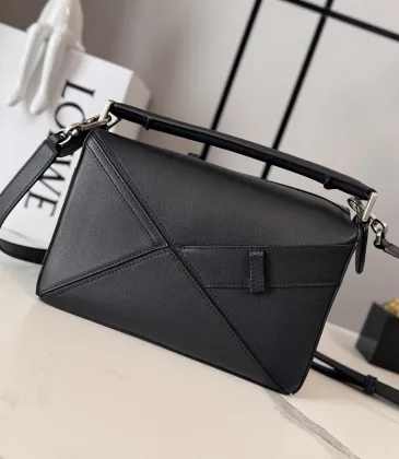 Loewe 052557 Panta Puzzle Bag in Glossy Calfskin Size 24x10.5x16.5CM #A62902