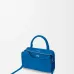 Loewe Amazona 180 Blue Leather Top Handle Bag 34.5x14x27cm #A64991