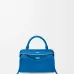 Loewe Amazona 180 Blue Leather Top Handle Bag 34.5x14x27cm #A64991