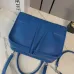 Loewe Amazona 180 Blue Leather Top Handle Bag 34.5x14x27cm #A64991