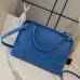 Loewe Amazona 180 Blue Leather Top Handle Bag 34.5x14x27cm #A64991