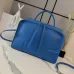 Loewe Amazona 180 Blue Leather Top Handle Bag 34.5x14x27cm #A64991
