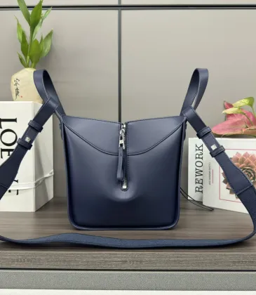 Loewe Navy Leather Bucket Bag With Adjustable Strap For Effortless Everyday Elegance #A50042 Loewe Navy Leather Bucket Bag With Adjustable Strap For Effortless Everyday Elegance #A50042