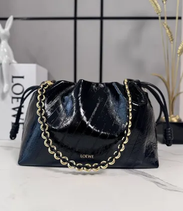 Loewe Flamenco Crocodile Leather Drawstring Bag 30x10.5x20CM #A63857