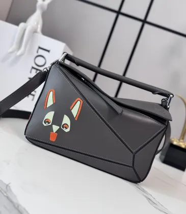 Loewe Puzzle Fringe Cat Leather Shoulder Bag 24x10.5x16CM #A63849