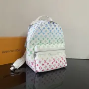 Louis Vuitton Rainbow Monogram Canvas Backpack With Gradient Color And Functional Design #A50712 Louis Vuitton Rainbow Monogram Canvas Backpack With Gradient Color And Functional Design #A50712