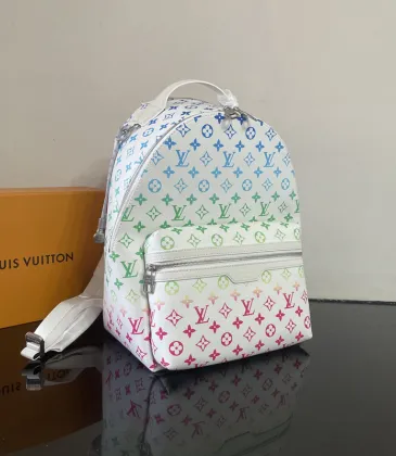 Louis Vuitton Rainbow Monogram Canvas Backpack With Gradient Color And Functional Design #A50712 Louis Vuitton Rainbow Monogram Canvas Backpack With Gradient Color And Functional Design #A50712