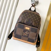 Louis Vuitton Monogram Canvas Backpack With Checkered Pattern And Branding size:30×39×13cm #A53748 Louis Vuitton Monogram Canvas Backpack With Checkered Pattern And Branding size:30×39×13cm #A53748
