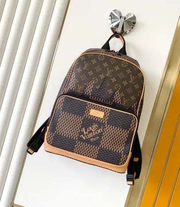 Louis Vuitton Monogram Canvas Backpack With Checkered Pattern And Branding size:30×39×13cm #A53748 Louis Vuitton Monogram Canvas Backpack With Checkered Pattern And Branding size:30×39×13cm #A53748