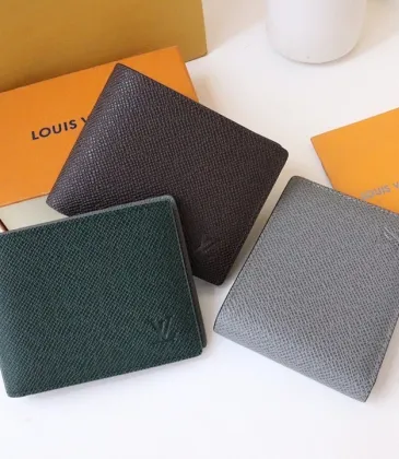 Louis Vuitton Style Slender Wallet - Monogram Taiga Leather Bifold Card Holder | 8 Card Slots + Paper Compartment (M81628) #A59492