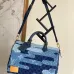 LV Original M15277 Sac Speedy Bandoulière 40 | Denim Patchwork Travel Bag with Koi Fish Motif #A60256